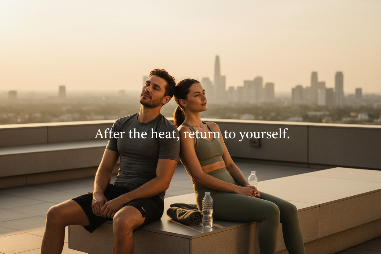 After the heat, return to yourself.